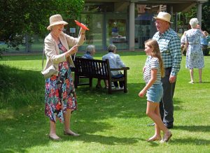 Three guests enjoying the entertainment.