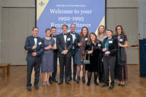 Alumni enjoying the reunion event in College